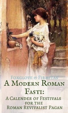 A painting of a Roman woman offering in a niche by Waterhouse.  Caption reading, 